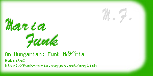 maria funk business card